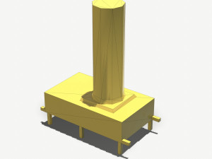 aluminium rooftop elements pack Model 3D