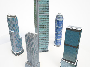high rise city building bundle 3D Model