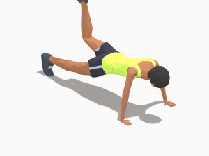 30 woman exercise pack Model 3D
