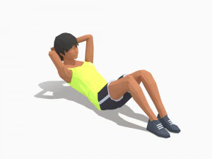30 woman exercise pack 3D Model