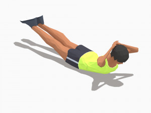 30 woman exercise pack Model 3D