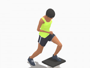 30 woman exercise pack Model 3D