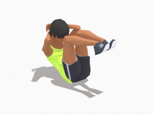 30 woman exercise pack Model 3D