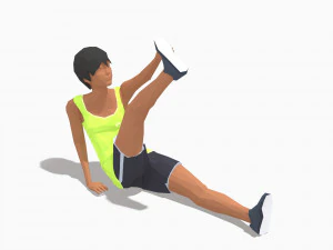 30 woman exercise pack 3D Model