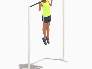 30 woman exercise pack 3D Model