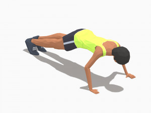 30 woman exercise pack Model 3D