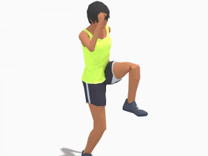 30 woman exercise pack 3D Model