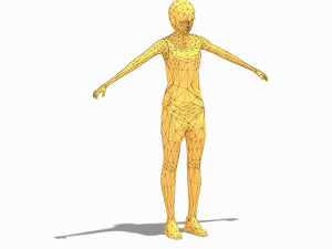 low poly woman exercise rig 3D मॉडल