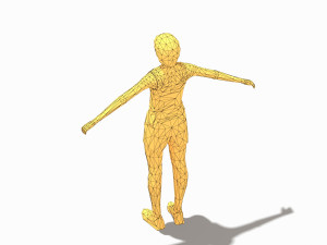 low poly woman exercise rig 3D मॉडल