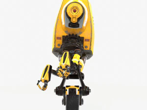 robot fantascientifico monociclo Modello 3D