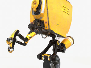 robot fantascientifico monociclo Modello 3D