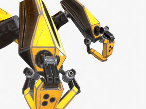 robot fantascientifico monociclo Modello 3D