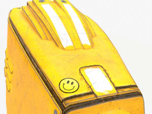 robot fantascientifico monociclo Modello 3D