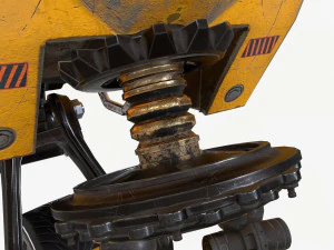 robot fantascientifico monociclo Modello 3D