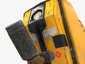 robot fantascientifico monociclo Modello 3D