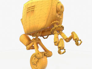 robot fantascientifico monociclo Modello 3D