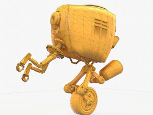 robot fantascientifico monociclo Modello 3D