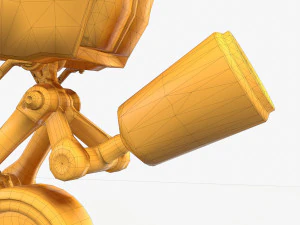 robot fantascientifico monociclo Modello 3D