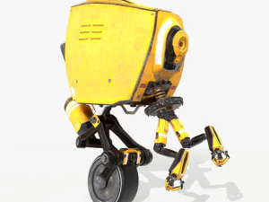 robot fantascientifico monociclo Modello 3D