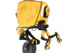 robot fantascientifico monociclo Modello 3D