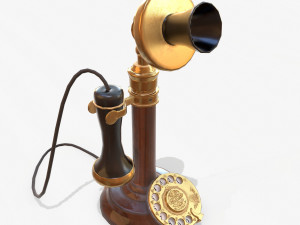 retro telephone Modelo 3D