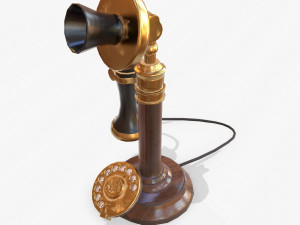 retro telephone Modelo 3D