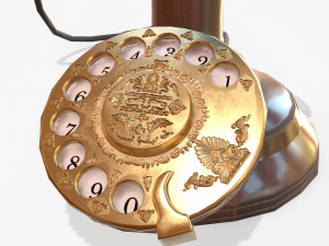 retro telephone Modelo 3D