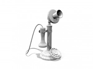 retro telephone Modelo 3D