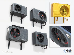 klimatyzacja science fiction pbr Model 3D