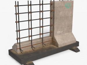 street barrier pbr Modelo 3D