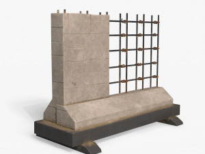 street barrier pbr Modelo 3D