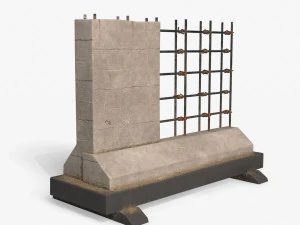 street barrier pbr 3D Model