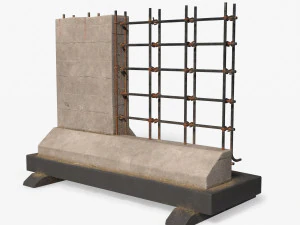 street barrier pbr 3D Model
