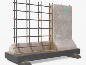 street barrier pbr Modelo 3D