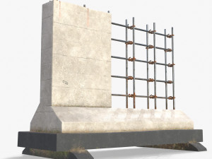 street barrier pbr Modelo 3D