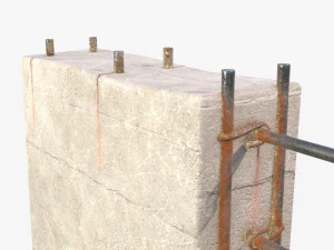 street barrier pbr 3D Model