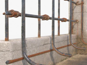 street barrier pbr 3D Model