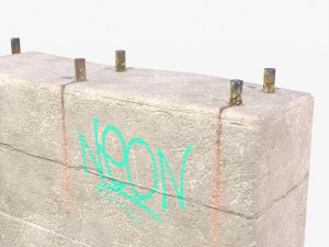 street barrier pbr Modelo 3D