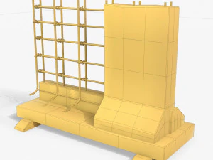 street barrier pbr 3D Model