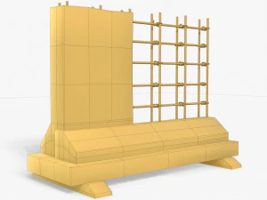 street barrier pbr 3D Model