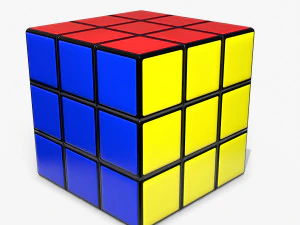 rubiks cube low poly pbr 3D Model