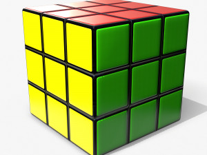 rubiks cube low poly pbr Modello 3D