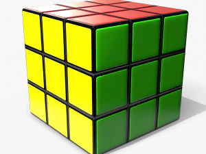 rubiks cube low poly pbr 3D Model