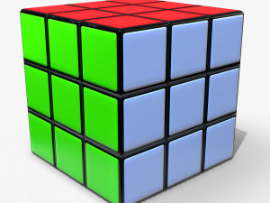 rubiks cube low poly pbr Modello 3D