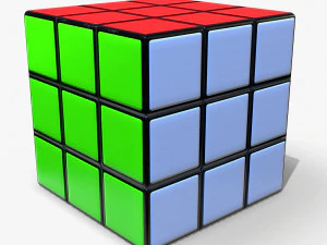 rubiks cube low poly pbr 3D Model