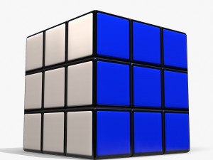 rubiks cube low poly pbr Modello 3D