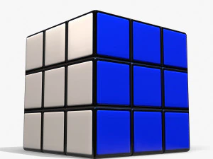 rubiks cube low poly pbr 3D Model