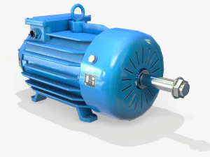 electric engine pbr 3D Model
