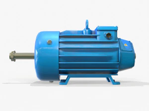 electric engine pbr 3D Model