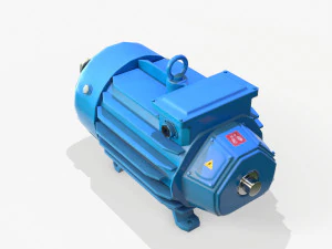 electric engine pbr 3D Model